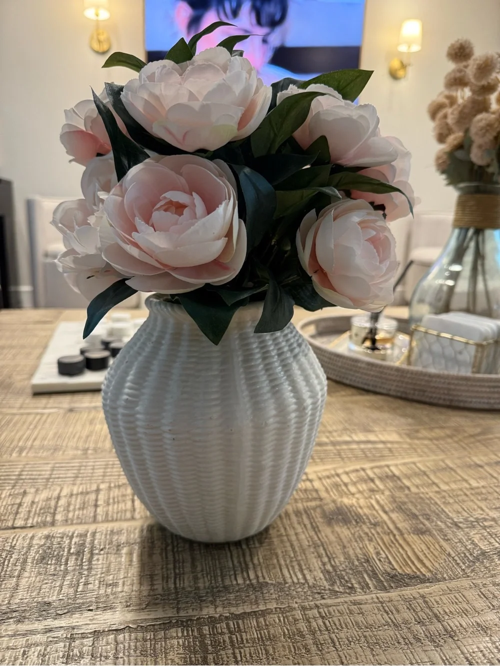 Pottery Barn - Vase and Flower